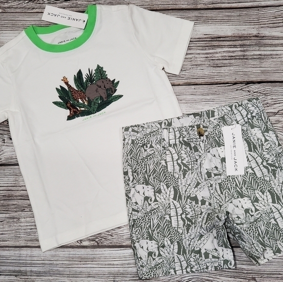Janie and Jack Safari Animals Zoo Trip Outfit NWT - Picture 2 of 6